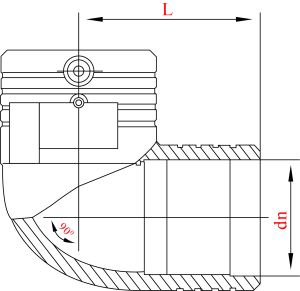 Отвод 90° электросварной D 25 SDR 11 