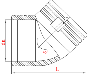 Отвод 45° электросварной D 255 SDR 11 